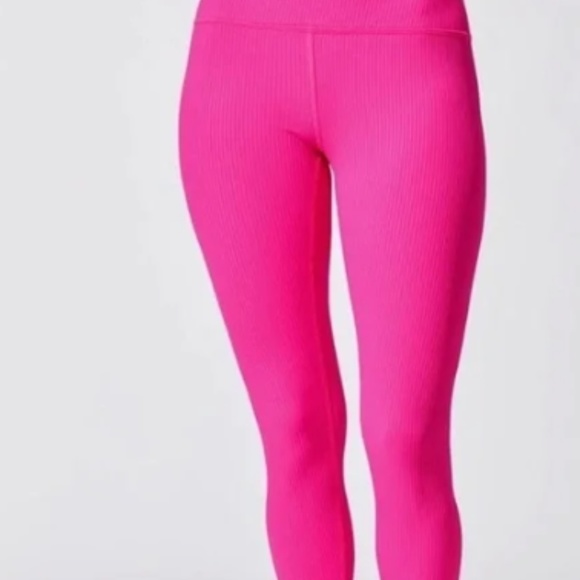 CARBON38 Ribbed 7/8 Legging Neon pink - Picture 4 of 8